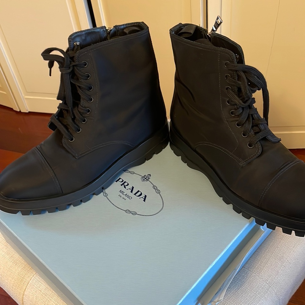 Prada Nylon Combat Boots - Picture 9 of 11